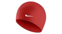 nike swim gorro de natacion de entrenamiento de silicona solida rojo