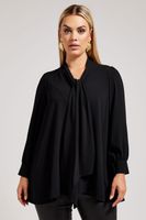 yours london blusa negra lazo mujer curvy y tallas grandes yours london