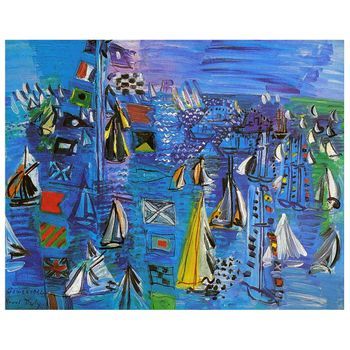 Legendarte - Cuadro Lienzo, Impresión Digital - Regata En Cowes - Raoul Dufy - Decoración Pared Cm. 50x60