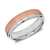 anillo de hombre de plata 925 chapada en oro rosa