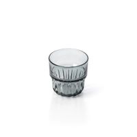 vaso de vidrio en gris ahumado 83x83x8 cm