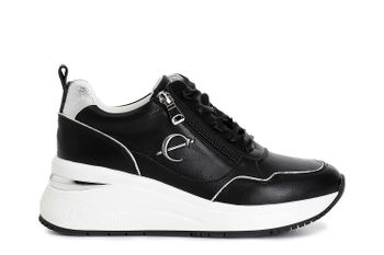 running de mujer abrochado con cremallera. black
