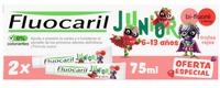 fluocaril junior gel dentifrico frutos rojos 6-13 anos 2x75 ml formato ahorro