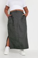 yours falda larga gris cargo en algodon mujer curvy y tallas grandes yours