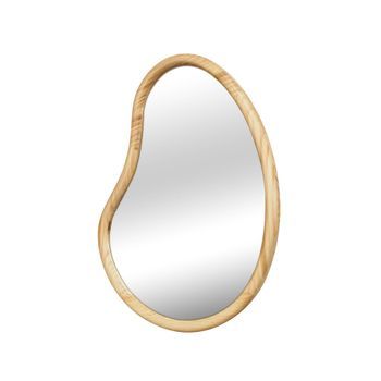 Espejo De Madera De Abeto Decorativo De Pared, 95cm, Natural