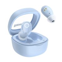 baseus bowie wm02 auriculares inalambricos bluetooth con estuche de carga azul claro