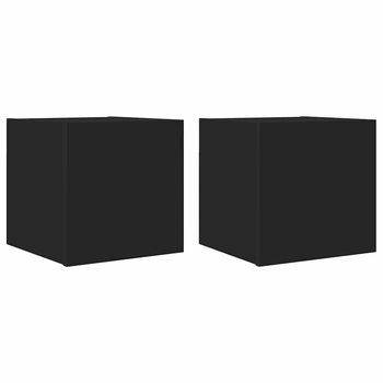 Muebles De Salón De Pared 2 Uds Negro 30,5x30x30 Cm Vidaxl
