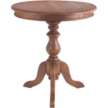 Mesa Auxiliar Wiva 70 Cm Madera Marrón Ø 70 Cm Clp