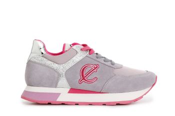 zapatillas deportivas de piel de ante y tejido con apliques de glitter wisteria