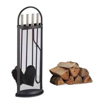 Chimenea De 5 Piezas - Black/silver - 9.7x69.2x24.4cm