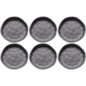 Plato negro ø20cm - juego de 4