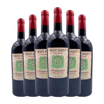 Wines Co Vino Tinto Why Not? Organic Puglia Joven 75 Cl 14.5% Vol. (pack De 6 Unidades)