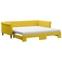 sofa cama nido con colchon terciopelo amarillo 100x200 cm vidaxl