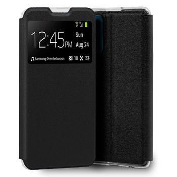 Cool Funda Flip Cover Liso Negro para Oppo Find X3 Lite