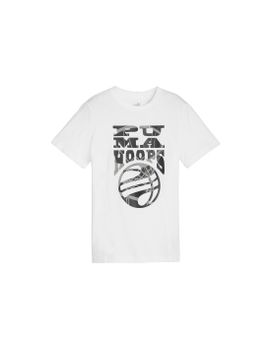 Camiseta Puma Basketball Blueprint Blanco Infantil