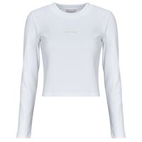 calvin klein jeans camiseta manga larga a- ls monogram baby tee para mujer