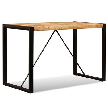 Mesa De Comedor | Mesa De Cocina De Madera Maciza De Mango Rugosa 120 Cm