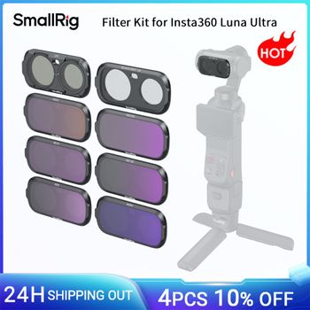 Kit de Filtros SmallRig para Insta360 Luna Ultra con ND8 / ND16 / ND32 / ND64 / ND128 / ND256 / CPL / Filtro de Difusión Negra 1/4 6687