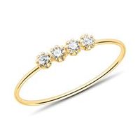 anillo para mujer en oro de 9 quilates con circonita