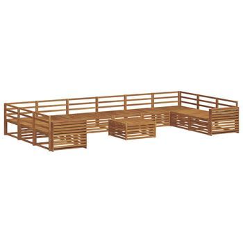 Juegos De Sofás 11 Uds. Natural Madera De Acacia Sólida Vidaxl
