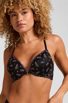 Hunkemöller Sujetador Push-Up Iris Negro