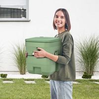 inodoro de camping 20l  12l inodoro de camping portatil con deposito de aguas residuales extraible inodoro de viaje gris y verde-verde