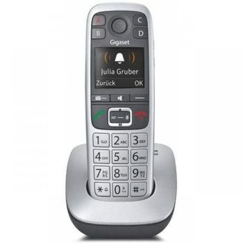 Gigaset E560A Teléfono Inalámbrico para Mayores DECT Negro/Plata