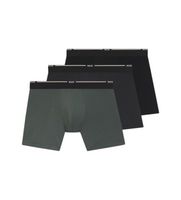 boss para hombre 50534503 set 3 boxers lisos negro verde gris m homewear algodon