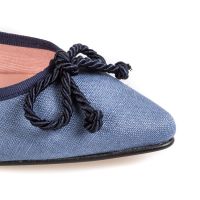 bailarina punta lino azul