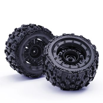 2PCS ZD Racing MT16 1/16 Piezas de coche RC Llantas Ruedas Aros Prepegados Modelos de vehículos Accesorios de repuesto 1