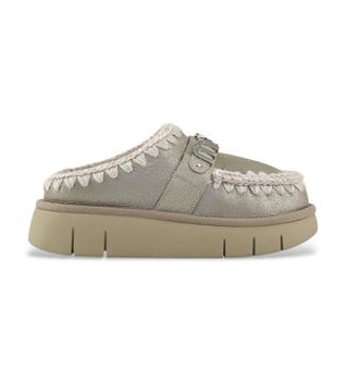 Mou para mujer. MU.FW531001B Zuecos de Piel Special gris (39), 3 a 5cm, Ninguno, Casual