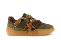 zapatillas de ante con detalles de piel efecto potro y charm greenspotted 36