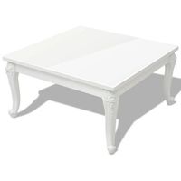mesa de centrormesa auxiliarrmesa de cafe 80x80x42 cm blanco brillante