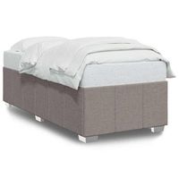 estructura de cama sin colchon tela gris taupe 100x200 cm vidaxl