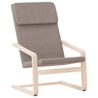 sillon de relax de tela gris taupe vidaxl