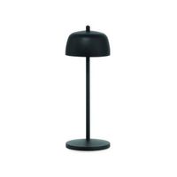 lampara de mesa led recargable y regulable zafferano circe negra