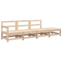 conjunto de muebles de jardin 4 uds  mesa y sillas madera maciza de pino