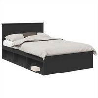 estructura de cama negro 120 x 200 cm madera de ingenieria vidaxl