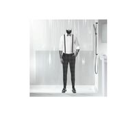 spirella coleccion dandy  cortina de ducha textil 180 x 200 100 polyester negro