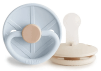 frigg little viking chupete block silicona powder bluecream 6m 2 uds
