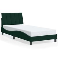 cama individual  cama para adultos  estructura de cama sin colchon terciopelo verde oscuro 90x190cm