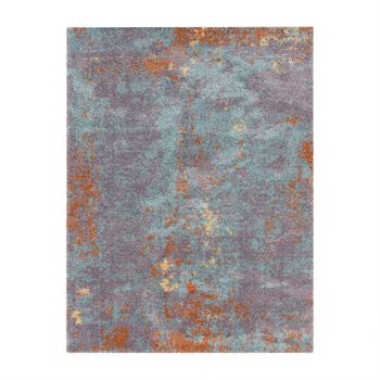 Alfombra de pelo largo Padella multicolor 60x100 cm