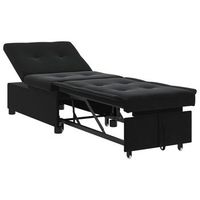 sofa cama negro 194 x 67 x 82 cm terciopelo vidaxl