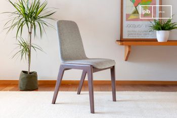 Silla de mesa en tejido gris
