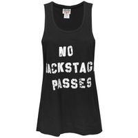 junk food camiseta tirantes no backstage passes para mujer