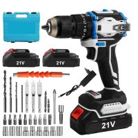 taladro percutor inalambrico 70nm con motor sin escobillas embrague 251 mandril de 13 mm 2 velocidades led automatico taladro de impacto 3 en 1 taladro inalambrico para bricolaje en el hogar