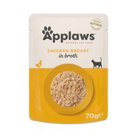 applaws cat natural en caldo 48 x 70 g - pack de prueba - pechuga de pollo