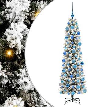 Árbol De Navidad Artificial Blanco 180 Cm Pvc, Metal Y Plástico Vidaxl