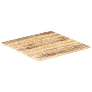 Superficie De Mesa | Tablero Escritorio Madera Maciza De Mango 15-16 Mm 70x70 Cm