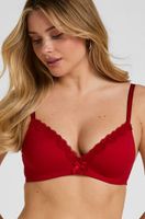 hunkemoller sujetador preformado sin aros lola rojo